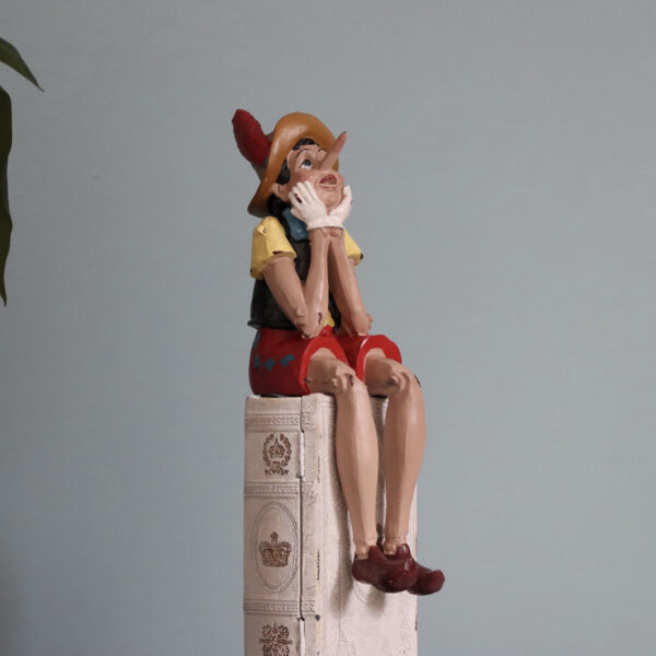 Antique Shelf Sitting Pinocchio - Image 2